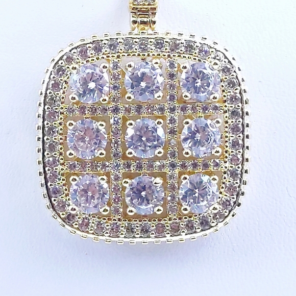 Icy Nine CZ Pendant + 20" Rope Chain - Picture 2 of 8